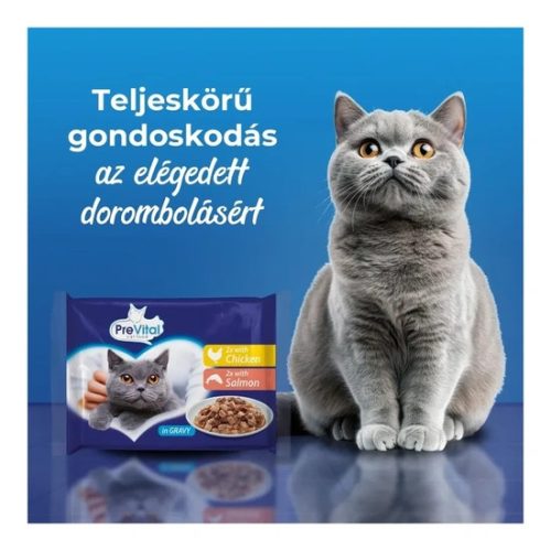Prevital-Alutasakos-Macskaeledel-Csirke-Lazac-4X100gr