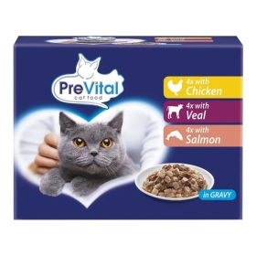   Prevital Alutasakos Macskaeledel 12x100g Multipack Vegyes Íz