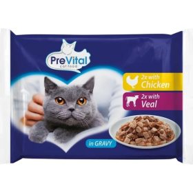 Prevital-Alutasakos-Macskaeledel-4X-100G-2db-Csirke-2db-Borju
