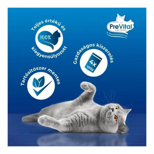Prevital-Alutasakos-Macskaeledel-4X-100G-2db-Csirke-2db-Borju