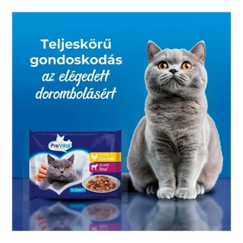 Prevital-Alutasakos-Macskaeledel-4X-100G-2db-Csirke-2db-Borju
