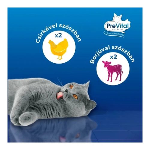 Prevital-Alutasakos-Macskaeledel-4X-100G-2db-Csirke-2db-Borju