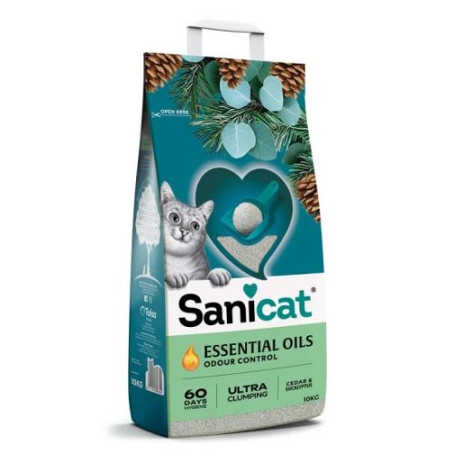Sanicat macskaalom ESSENTIAL OILS Cedar&Eucalyptus - Cédrus és eukaliptusz illat 10kg (kb. 12l)