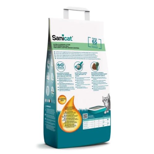 Sanicat macskaalom ESSENTIAL OILS Cedar&Eucalyptus - Cédrus és eukaliptusz illat 10kg (kb. 12l)