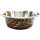 Tál fém etető leopárd mintás, gumiperemes 18cm, 0,9l