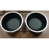 Speciális dupla etetőtál tartó, 2db tállal, gumis lábakkal - felső 16,5cm / alsó 11,5cm, 2x0,70l