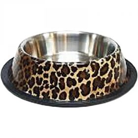 Tál fém itató leopárd mintás 25cm, 2,6l