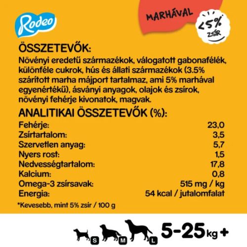Pedigree Rodeo 70g marhahúsos kutya jutalomfalat
