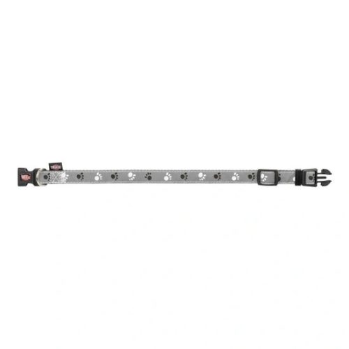 Trixie Nyakörv Reflect Fényvisszaverő Tappancsos Szürke/Fekete Xs-S 22-35cm/15mm