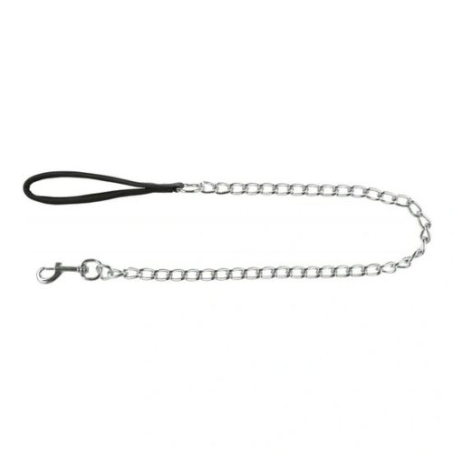 Trixie láncos póráz nylon fogóval 1m/4mm fekete