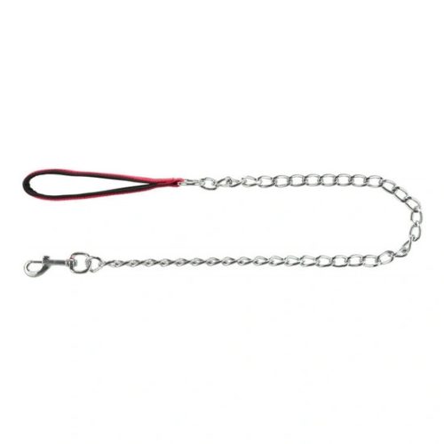 Trixie láncos póráz nylon fogóval 1m/4mm piros