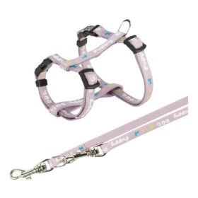   Trixie Hám pórázzal Junior&Puppy M–L: 27–45 cm/10 mm, 2m, világos lila