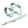 Trixie Hám pórázzal Junior&Puppy M–L: 27–45 cm/10 mm, 2m, menta