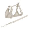 Trixie Junior Puppy Soft Szett Hám+póráz 26–34 cm/10mm 2m világos szürke