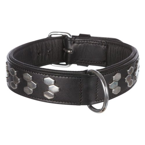 Trixie Nyakörv Active bőr csavarokkal M 38-45cm/40mm fekete