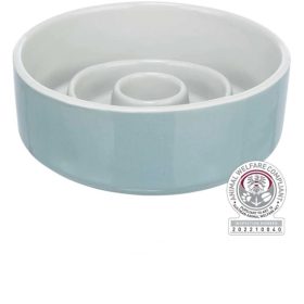 Trixie Tál Kerámia Evéslassító 0,9 l/o, Szürke/Kék
