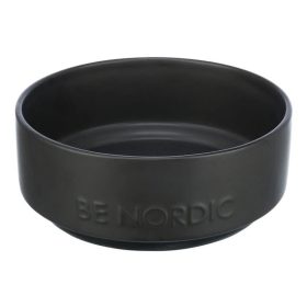   Trixie Tál Be Nordic kerámia/gumi, kör alakú 1,2l/18cm, fekete