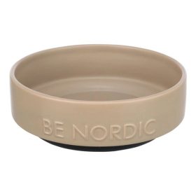   Trixie Tál Be Nordic kerámia/gumi, kör alakú 0,5l/16cm, homok