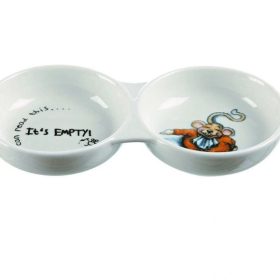 Trixie dupla kerámia tál egér mintával 0,15l/11cm fehér