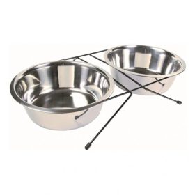 Trixie tál szett fém állványon 2x2.8l/24cm