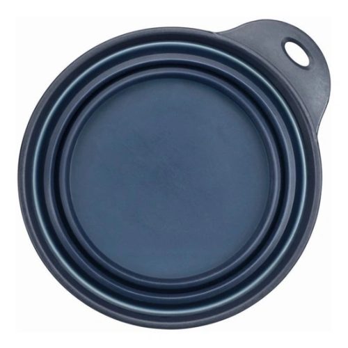 Trixie összecsukható szilikon tál utazáshoz tömör peremmel 0,5l/14cm