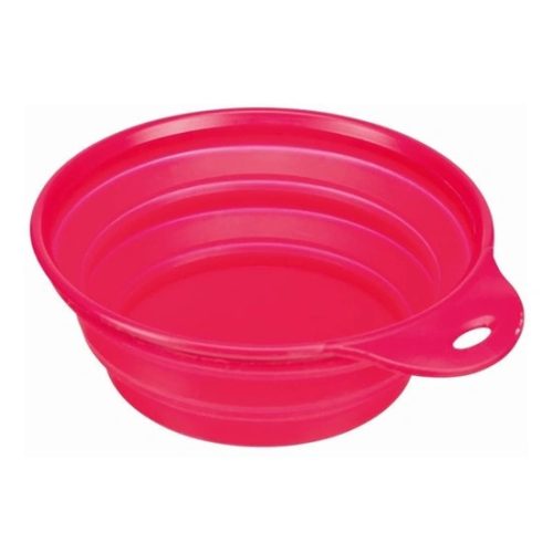 Trixie összecsukható szilikon tál utazáshoz tömör peremmel 0,5l/14cm