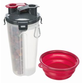   Trixie műanyag utazó szett szilikon tállal 2x0.35l/11x23cm