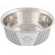 Tál fém szilikon fedéssel 0,75l/17cm fehér/szürke