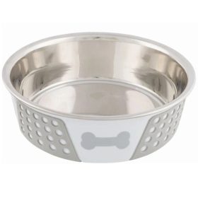 Tál fém szilikon fedéssel 1,4l/21cm fehér/szürke