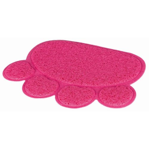 Macska wc-hez szőnyeg PVC tappancs forma 40x30cm pink