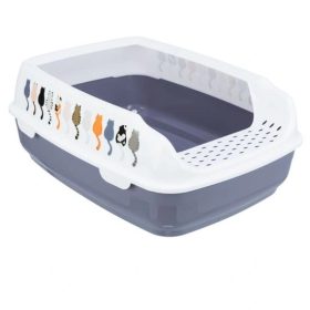   Trixie Macska WC Delio Peremmel, 38 × 20 × 50 cm Macskamintás, Szürke/Fehér