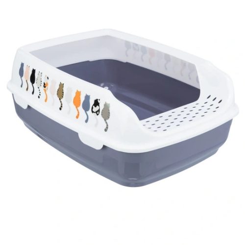 Trixie Macska WC Delio Peremmel, 38 × 20 × 50 cm Macskamintás, Szürke/Fehér