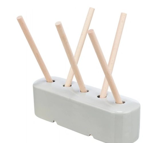 Trixie Eledeltartó kerámia és fa 26x23x17cm szürke