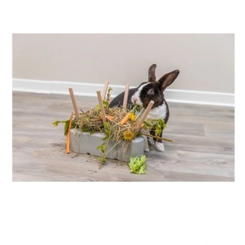 Trixie Eledeltartó kerámia és fa 26x23x17cm szürke