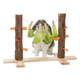   Trixie Gyümölcs Tartó Rágcsálónak Csipeszekkel, Fa 53x34x25cm