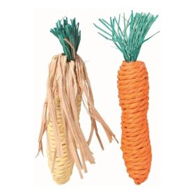   Trixie Fogkoptató Szalma Rágcsálóknak Kukorica És Répa 2db 15cm