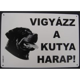 Kutya Harap Tábla Fém A/5 (többféle)