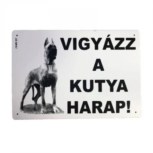 Kutya Harap Tábla A/5 Műanyag (többféle)