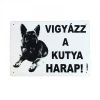 Kutya Harap Tábla A/5 Műanyag (többféle)