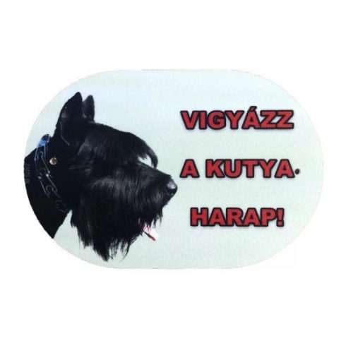Kutya Harap Tábla Színes Ovális (többféle)