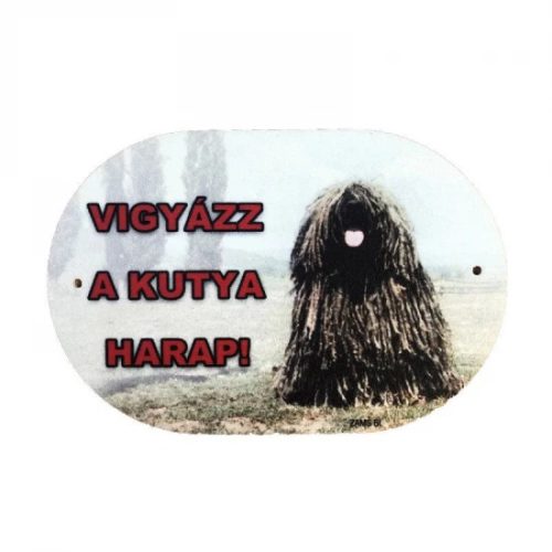 Kutya Harap Tábla Színes Ovális (többféle)