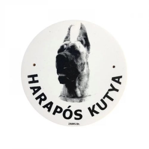 Kutya Harap Tábla Kerek Müany (többféle)