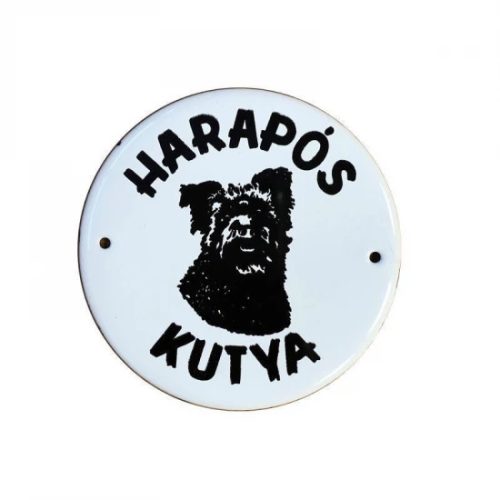 Kutya Harap Tábla Fém Retro 10cm (többféle)